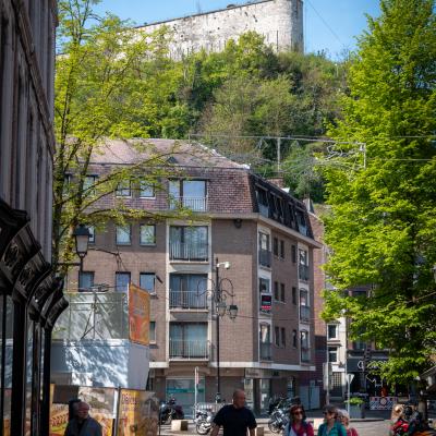 Le fort de Huy vu d'en bas